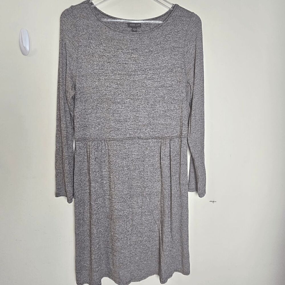 J. Jill Wearever Collection Stretchy Long Sleeve Knit A Line Midi Shift Dress Wo